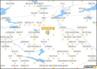 map of Śniepie