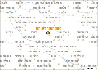 map of Śnietnia Nowa