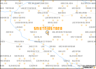 map of Śnietnia Stara