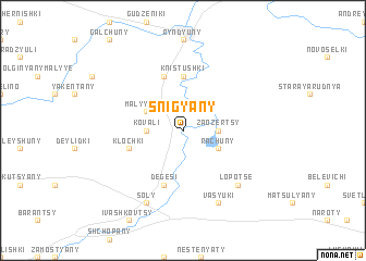 map of Snigyany