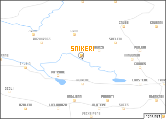 map of Sniķeri