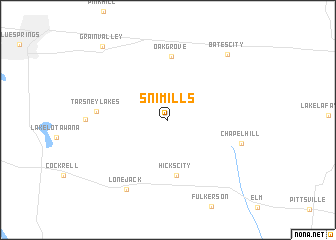 map of Sni Mills