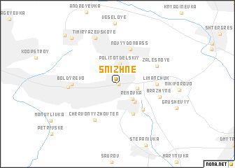 map of Snizhne