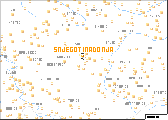 map of Šnjegotina Donja