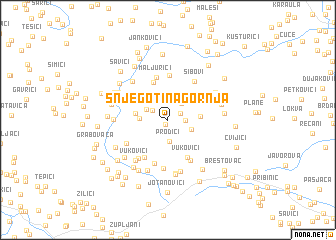 map of Šnjegotina Gornja