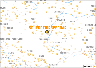 map of Šnjegotina Srednja