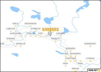 map of Snöborg