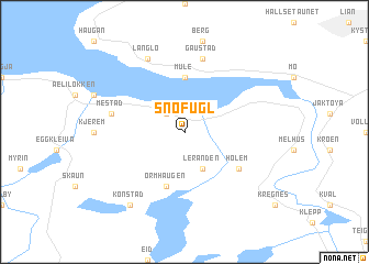 map of Snøfugl