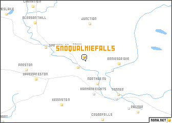 map of Snoqualmie Falls