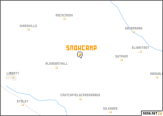 map of Snow Camp