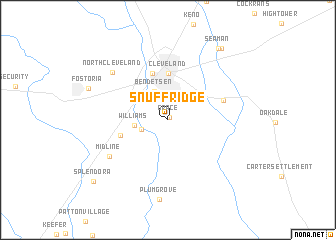 map of Snuff Ridge