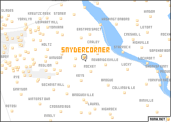 map of Snyder Corner