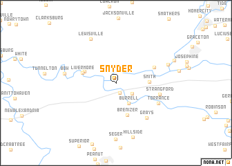 map of Snyder