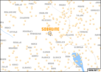map of Šobadine