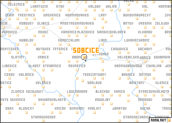 map of Sobčice