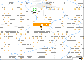 map of Sobětuchy