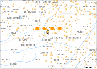 map of Sobhāgo Mughairi