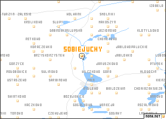 map of Sobiejuchy