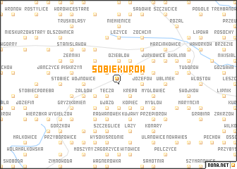 map of Sobiekurów