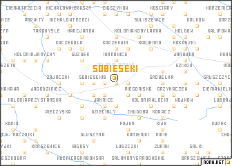 map of Sobiesęki