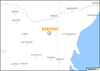 map of Sobieski