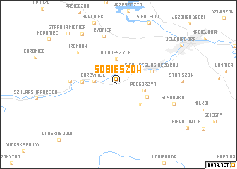 map of Sobieszów