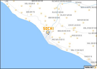 map of Sochi