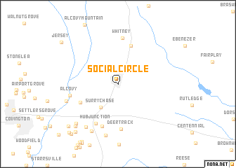 map of Social Circle