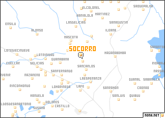 map of Socorro