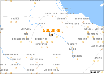 map of Socorro