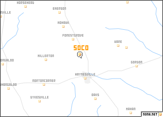 map of Soco