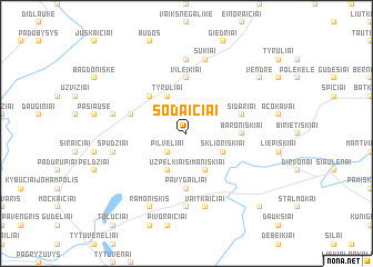 map of Sodaičiai