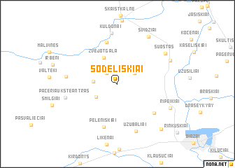 map of Sodeliškiai