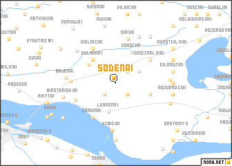 map of Sodėnai