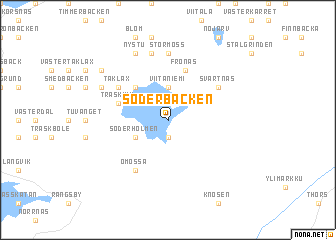 map of Söderbacken
