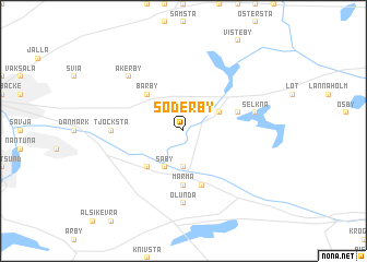 map of Söderby