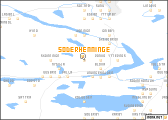 map of Söderhenninge