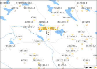 map of Söderhult