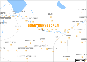 map of Sodeyreh-ye Soflá