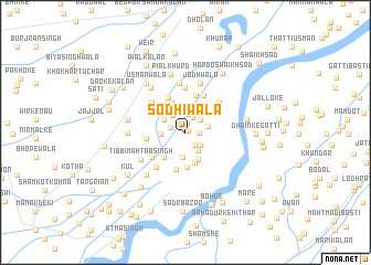 map of Sodhīwāla