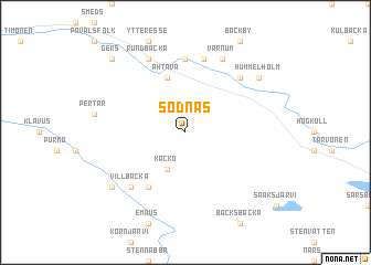 map of Södnäs