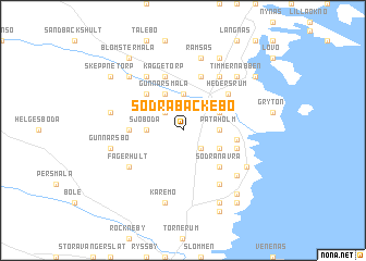 map of Södra Bäckebo