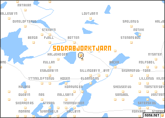 map of Södra Björktjärn