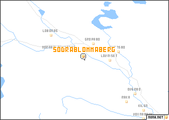 map of Södra Blommaberg