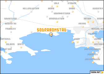 map of Södra Bomstad