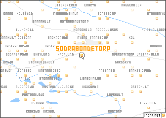 map of Södra Bondetorp