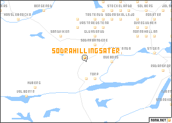 map of Södra Hillingsäter