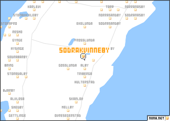 map of Södra Kvinneby