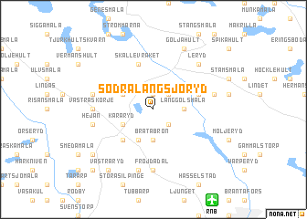 map of Södra Långsjöryd