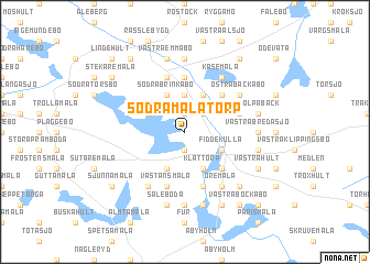 map of Södra Målatorp